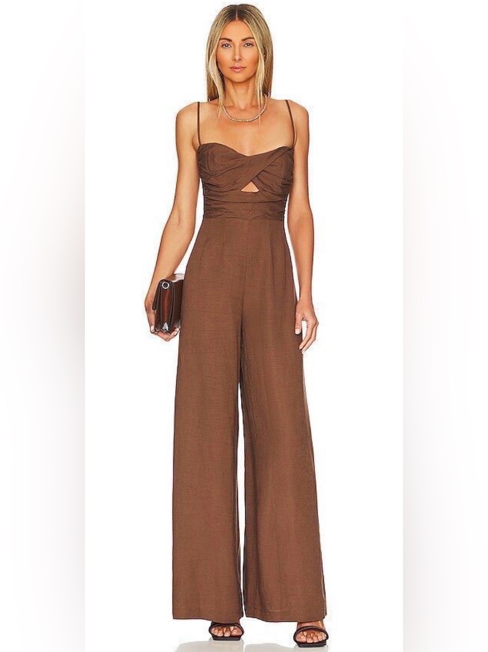 NWT Rumer $329 Mecca Jumpsuit (mocha) size XS Revolve